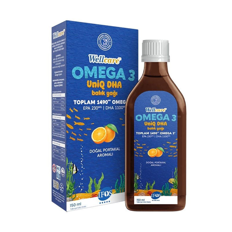 Wellcare Omega 3 Fish Oil Portakal Aromalı 150 ml