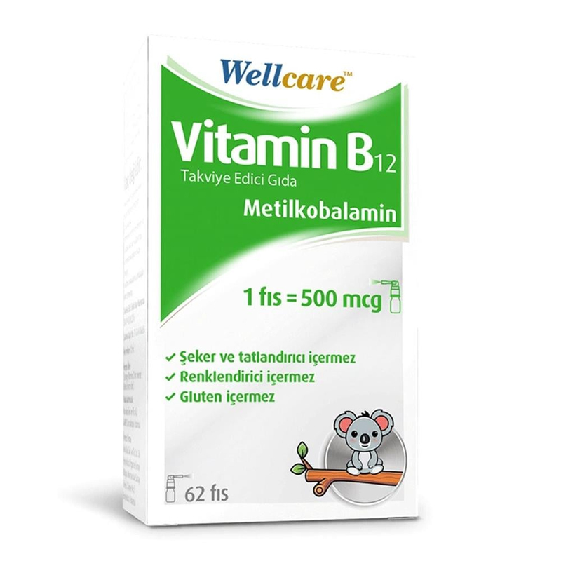 Wellcare Vitamin B12 500 Mcg Dil Altı Sprey 5 ml