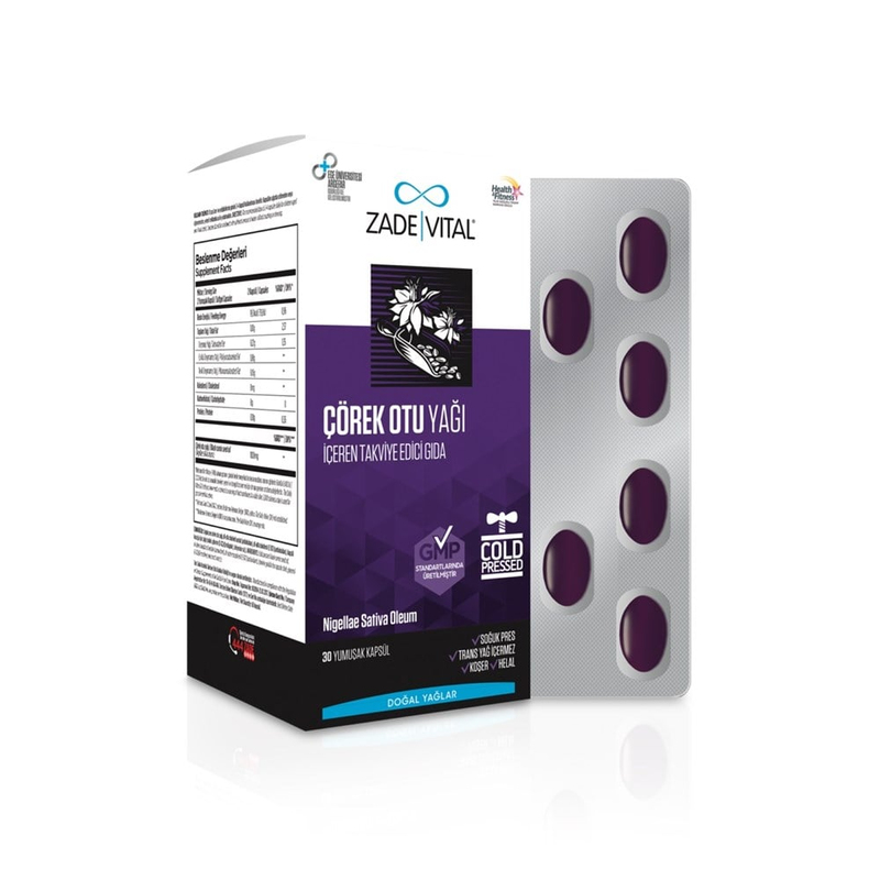 Zade Vital Çörek Otu Yağı 30 Yumuşak Kapsül