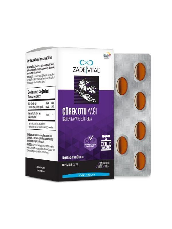 Zade Vital Çörek Otu Yağı 900 mg 60 Kapsül