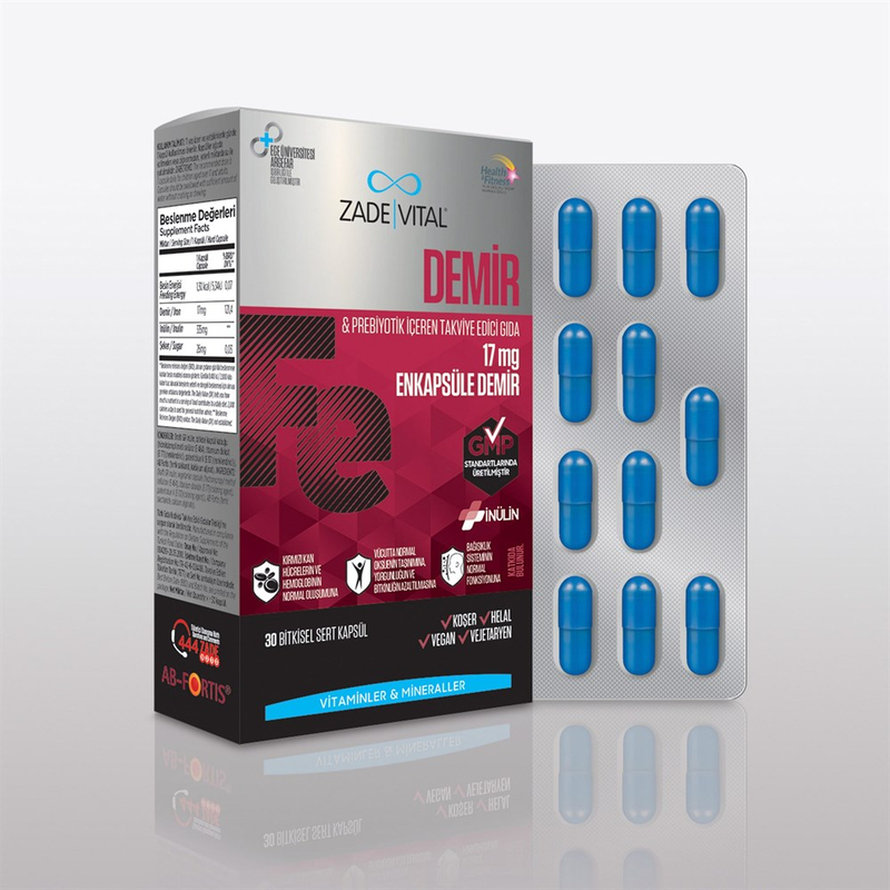 ZADE VİTAL DEMİR (IRON) 30 KAPSÜL