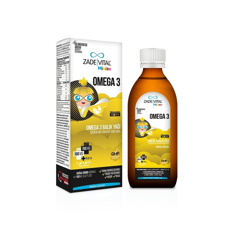 Zade Vital Miniza Omega 3 Balık Yağı 150 ml