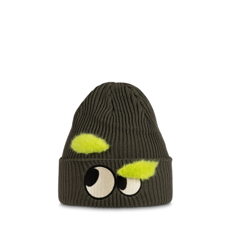 BUFF KNITTED BEANIE FUN EYES BEETLE BERE
