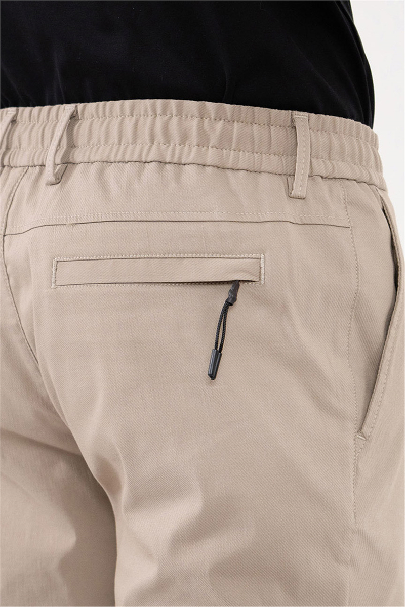 Beli Lastikli Arka Cebi Gizli Fermuarlı Jogger Erkek Pantolon