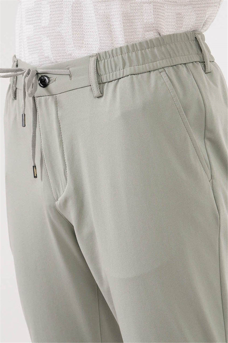 Beli Lastikli Arka Cepleri Çıtçıt Kapamalı Jogger Erkek Pantolon