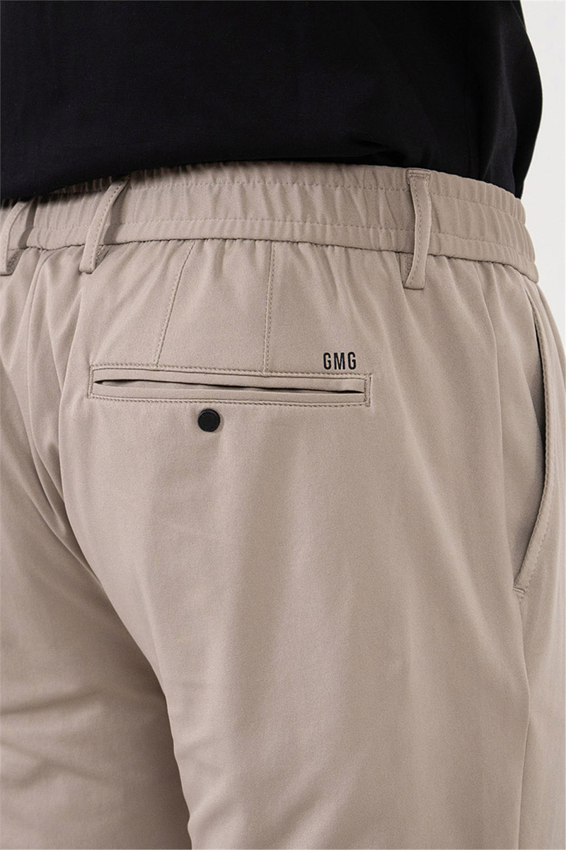 Beli Lastikli Arka Cepleri Çıtçıt Kapamalı Jogger Erkek Pantolon