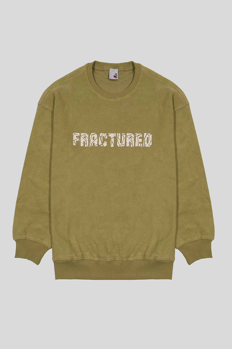 Bisiklet Yaka %100 Pamuk Oversize Kadın Sweatshirt