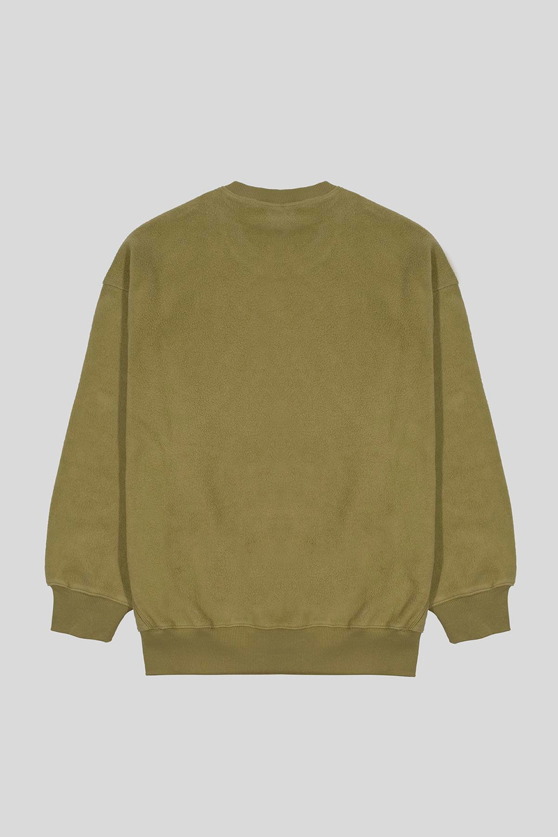 Bisiklet Yaka %100 Pamuk Oversize Kadın Sweatshirt
