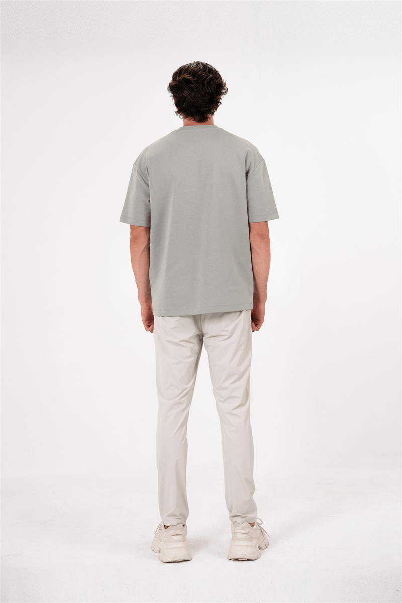 Bisiklet Yaka Baskılı Erkek T-shirt