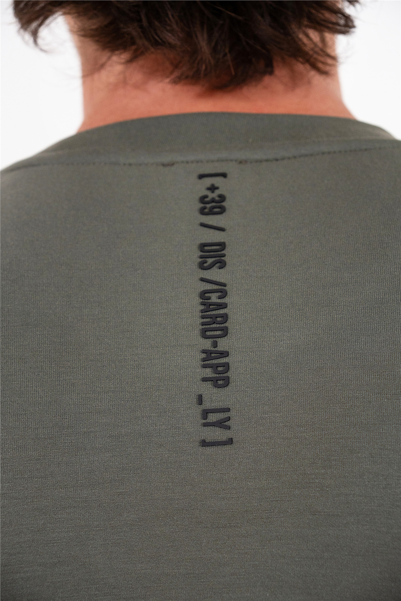 Bisiklet Yaka Garni Cepli Erkek T-shirt