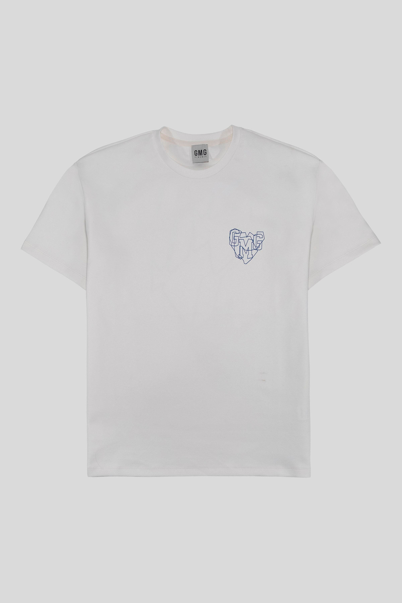 Bisiklet Yaka Göğüs ve Sırt Baskılı Erkek T-shirt