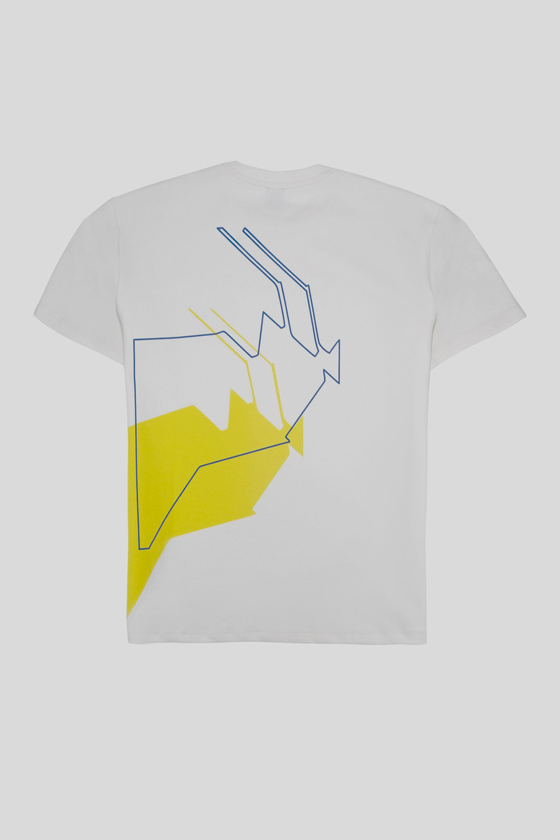 Bisiklet Yaka Göğüs ve Sırt Baskılı Erkek T-shirt
