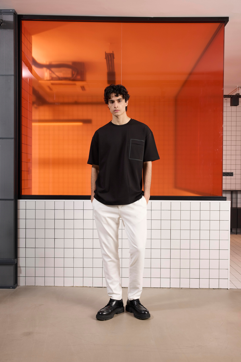 Bisiklet Yaka Oversize Erkek T-shirt