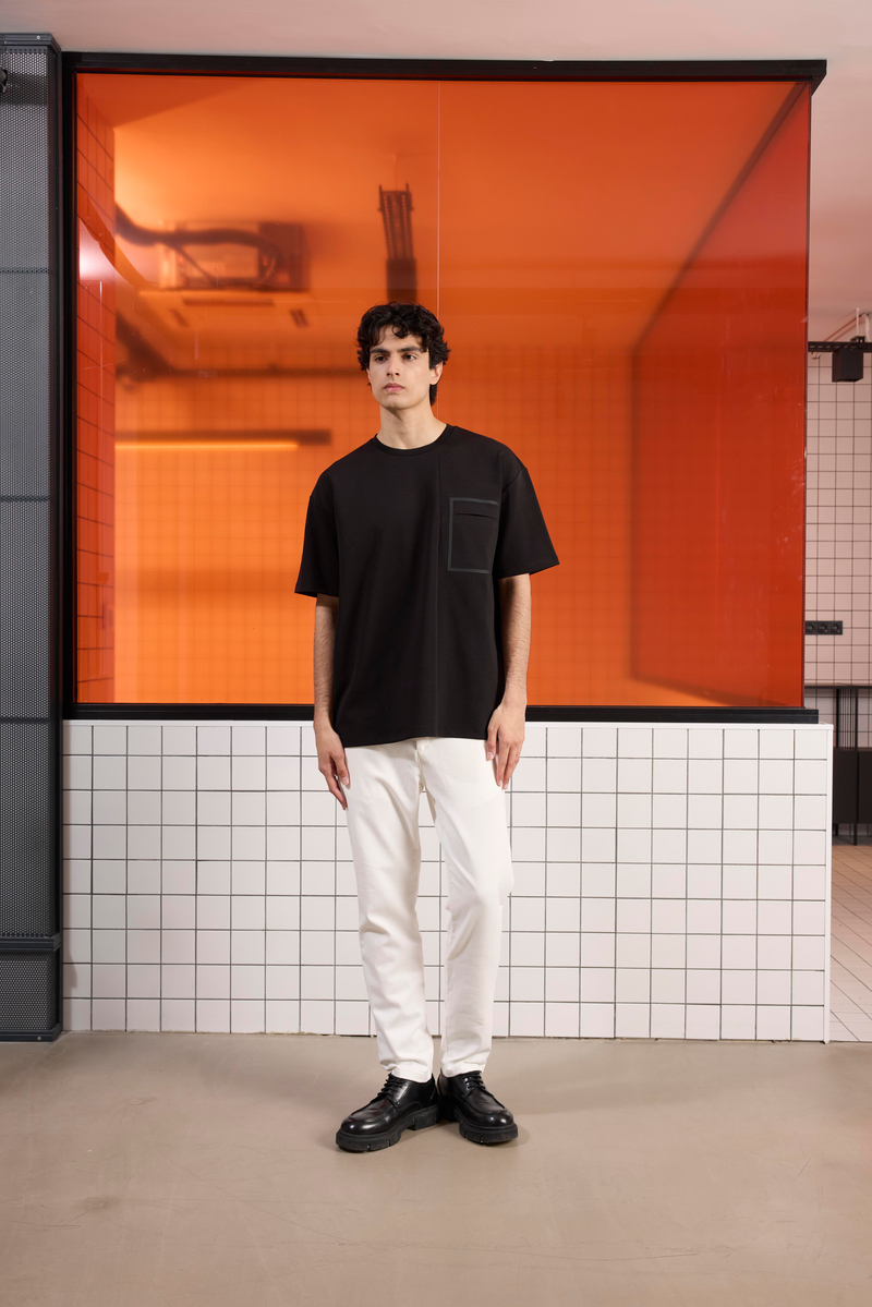 Bisiklet Yaka Oversize Erkek T-shirt