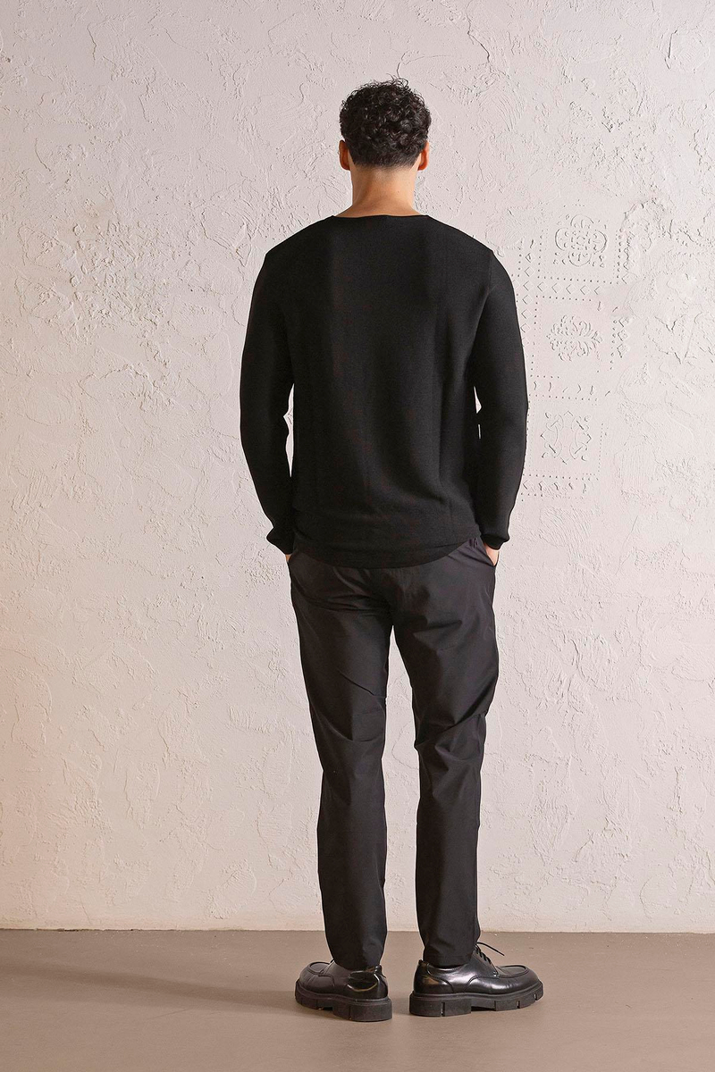 Bisiklet Yaka Slim Fit Erkek Kazak