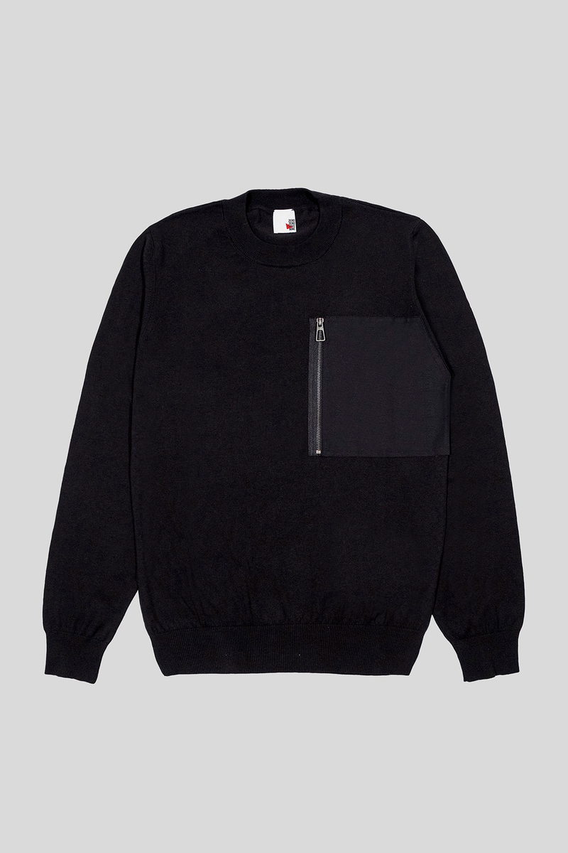 Bisiklet Yaka Slim Fit Fermuar ve Garni Detaylı Erkek Kazak