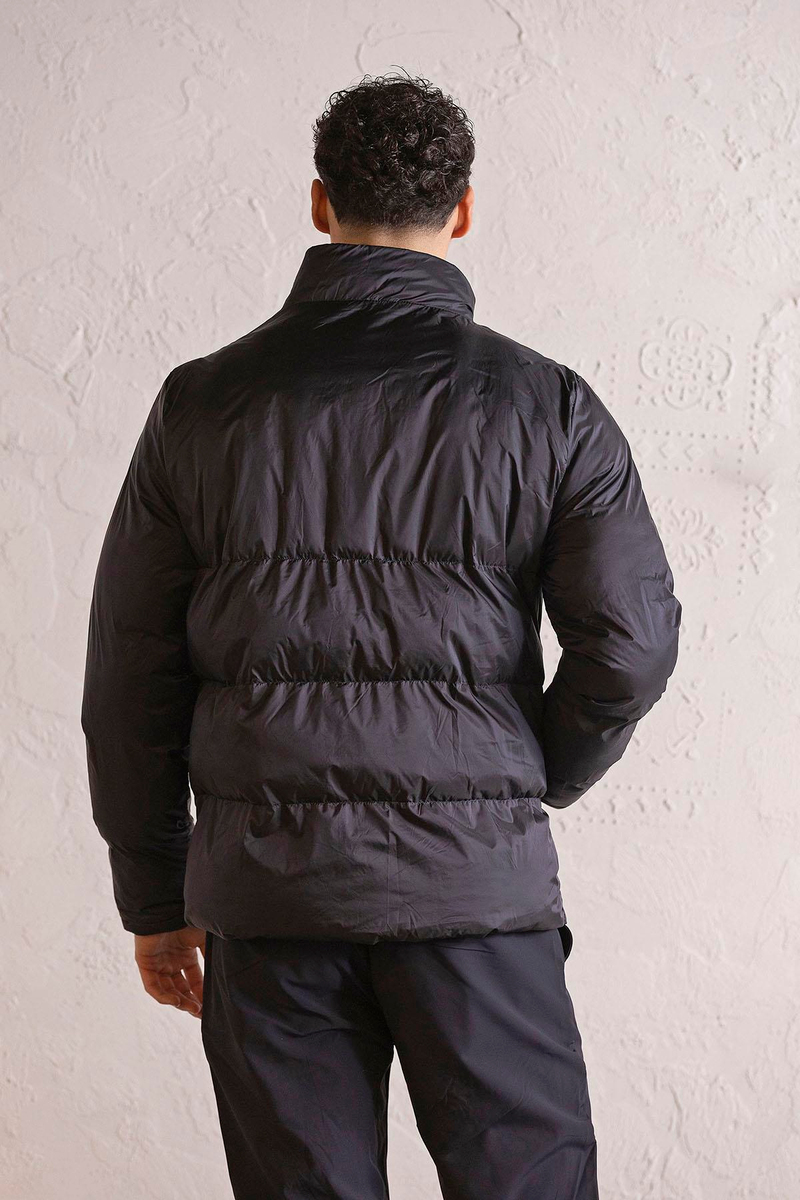 Dik Yaka Çift Taraflı Basic Erkek Mont