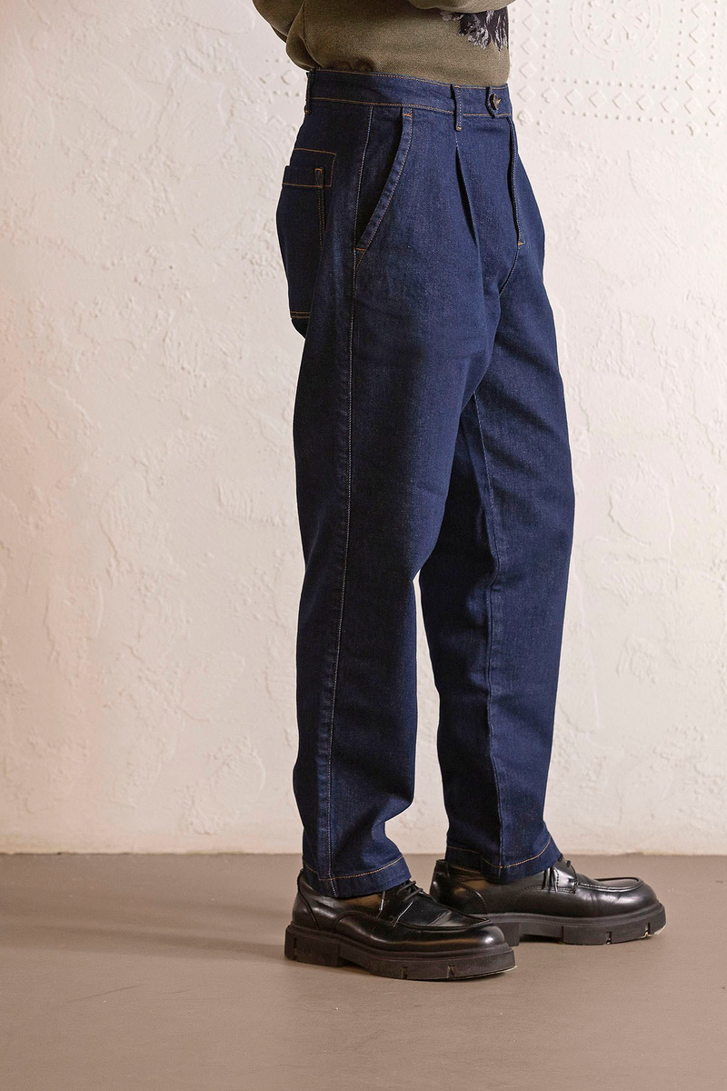 Gusto Detaylı Baggy Fit Denim Erkek Pantolon