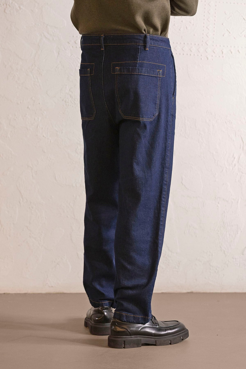 Gusto Detaylı Baggy Fit Denim Erkek Pantolon