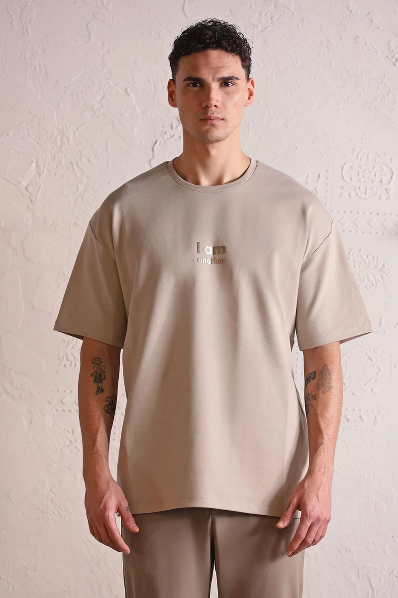 I AM ANOTHER Baskılı Oversize Erkek T-shirt