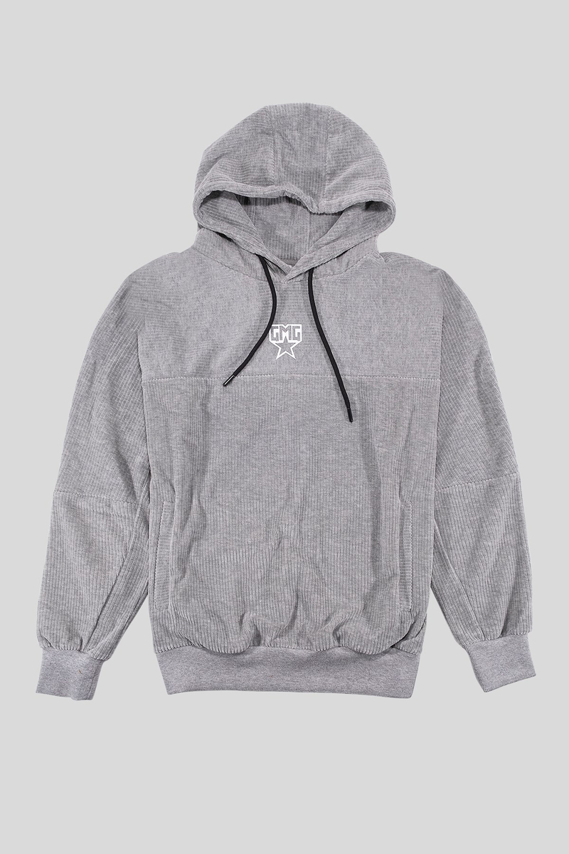 Kapüşonlu Baskı Detaylı Kadife Erkek Sweatshirt
