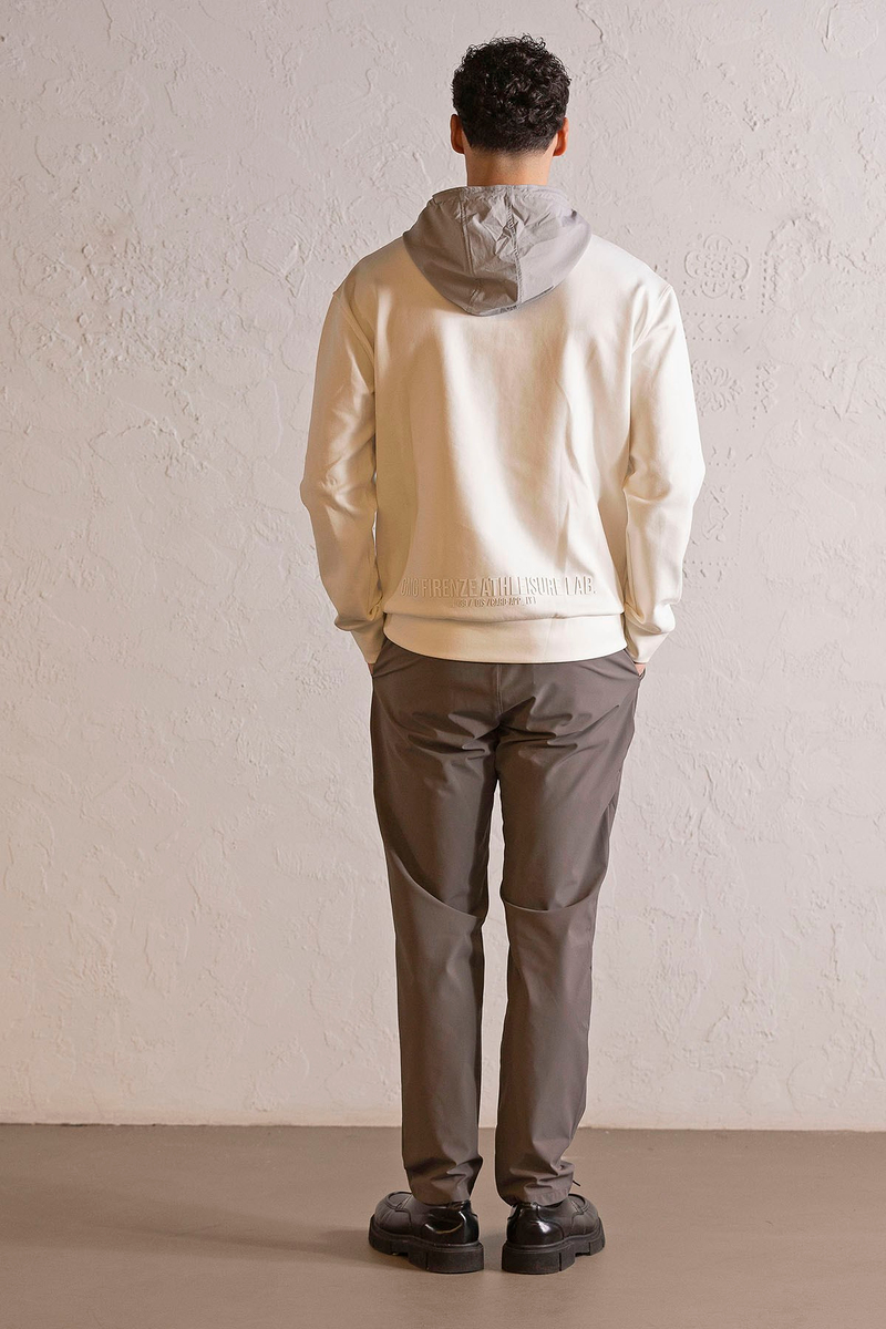 Kapüşonlu Fermuar ve Çıtçıt Detaylı Garnili Erkek Sweatshirt