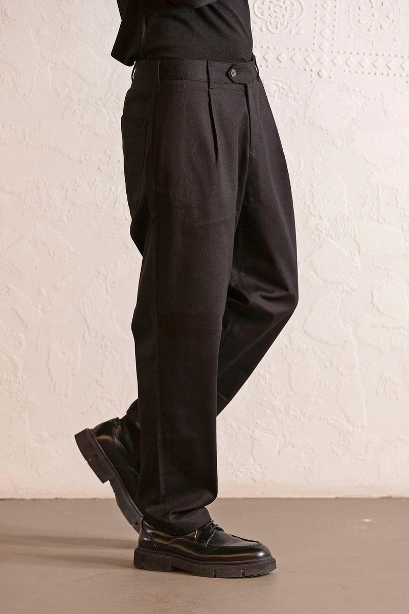 Pileli Gusto Detaylı Baggy Erkek Pantolon