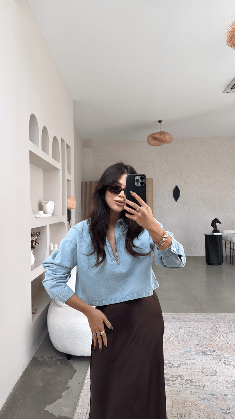 Açık Renk Jean Sweat
