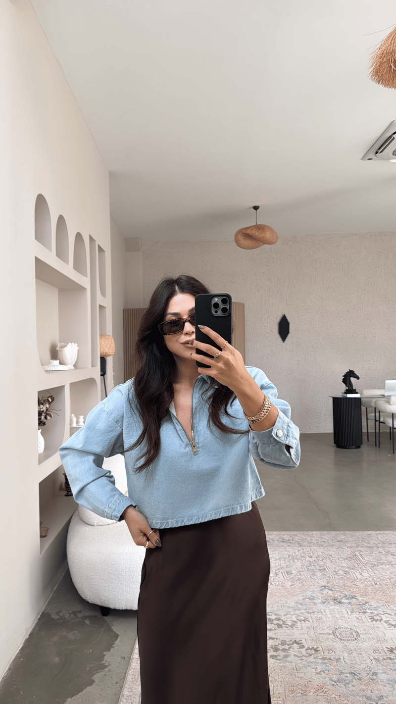 Açık Renk Jean Sweat