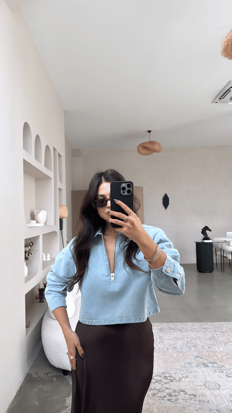 Açık Renk Jean Sweat