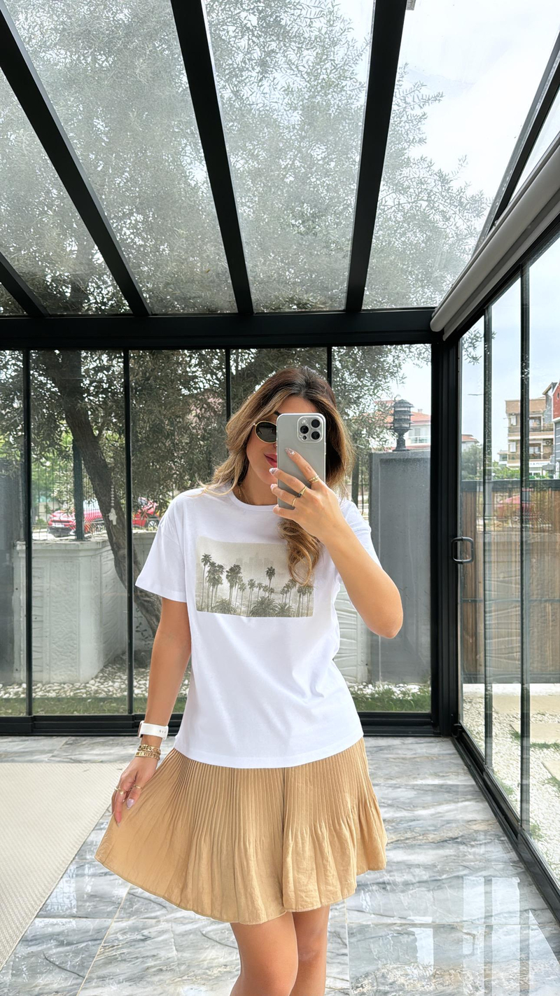 Ağaç Baskılı Tshirt