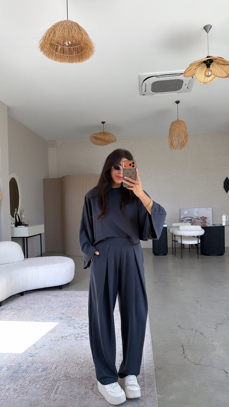 Antrasit Ön Pile Detaylı Oys Model Takım