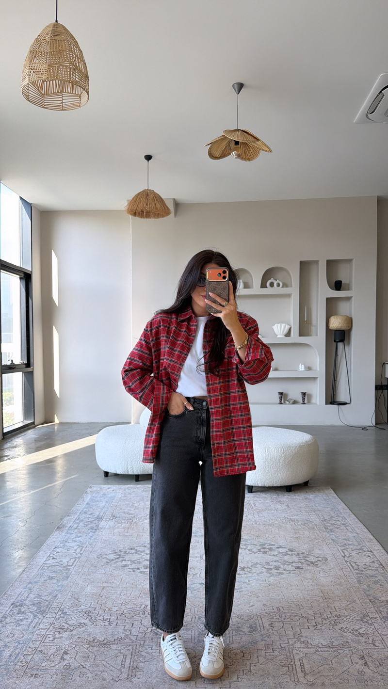 Antrasit Orijinal Mom Fit Jean