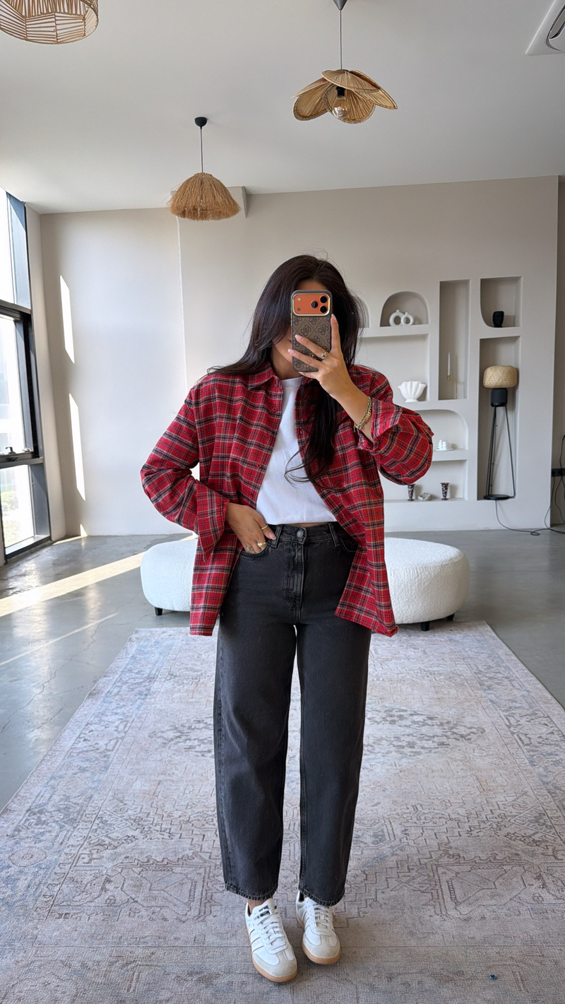 Antrasit Orijinal Mom Fit Jean
