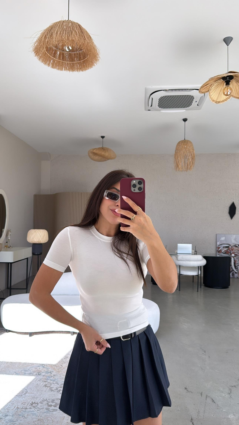 Beyaz Kısa Kollu Oys Basic