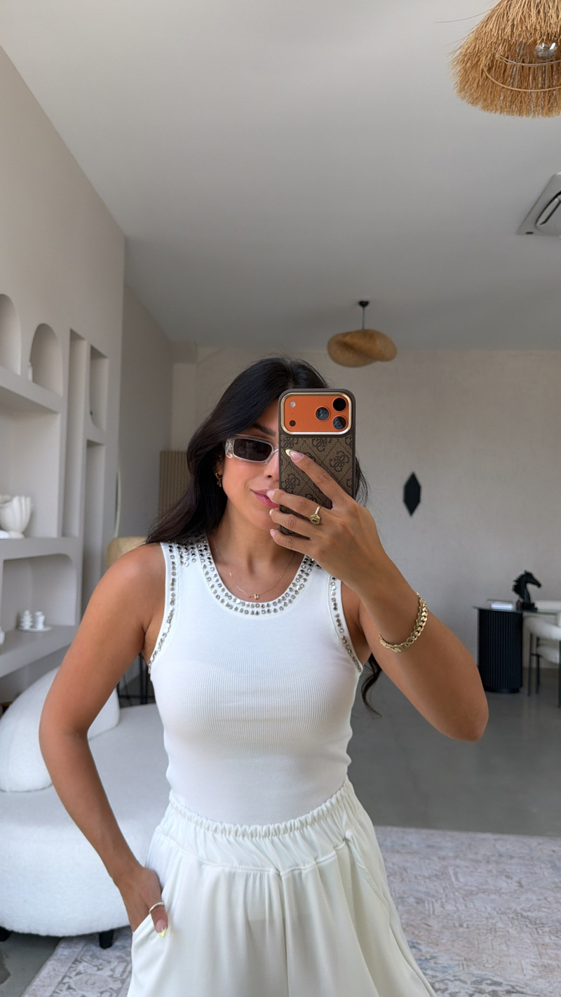 Beyaz Puntolu Ribana Atlet
