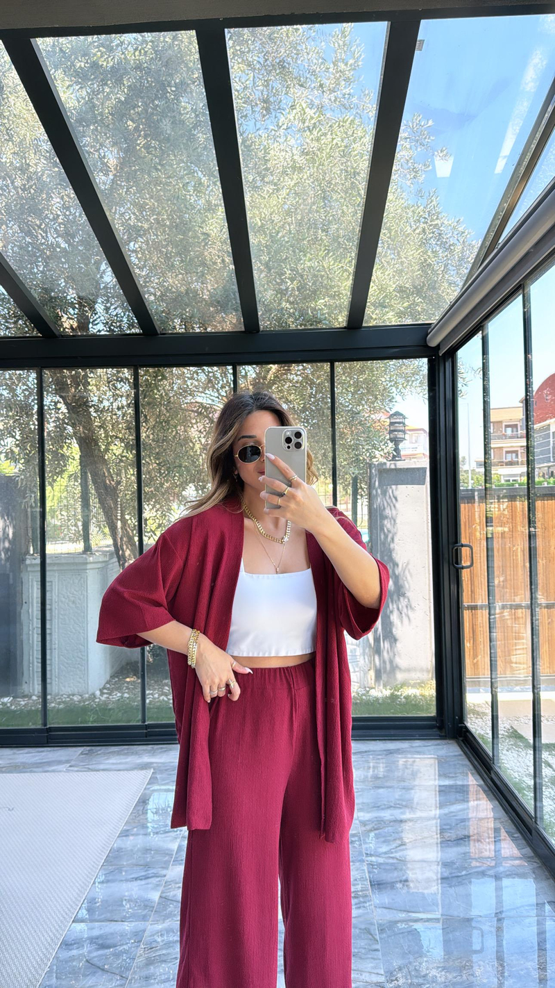 Bordo Ceketli Takım