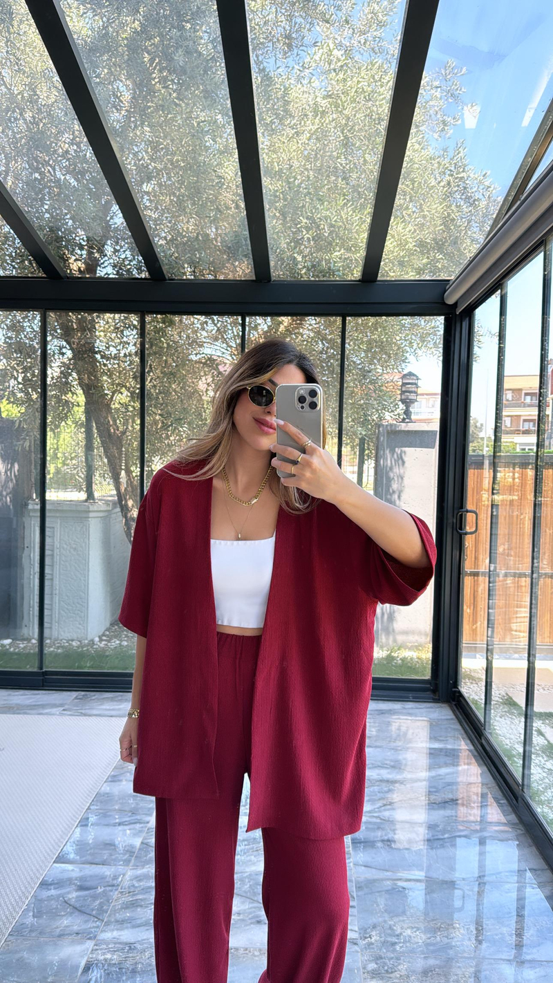 Bordo Ceketli Takım