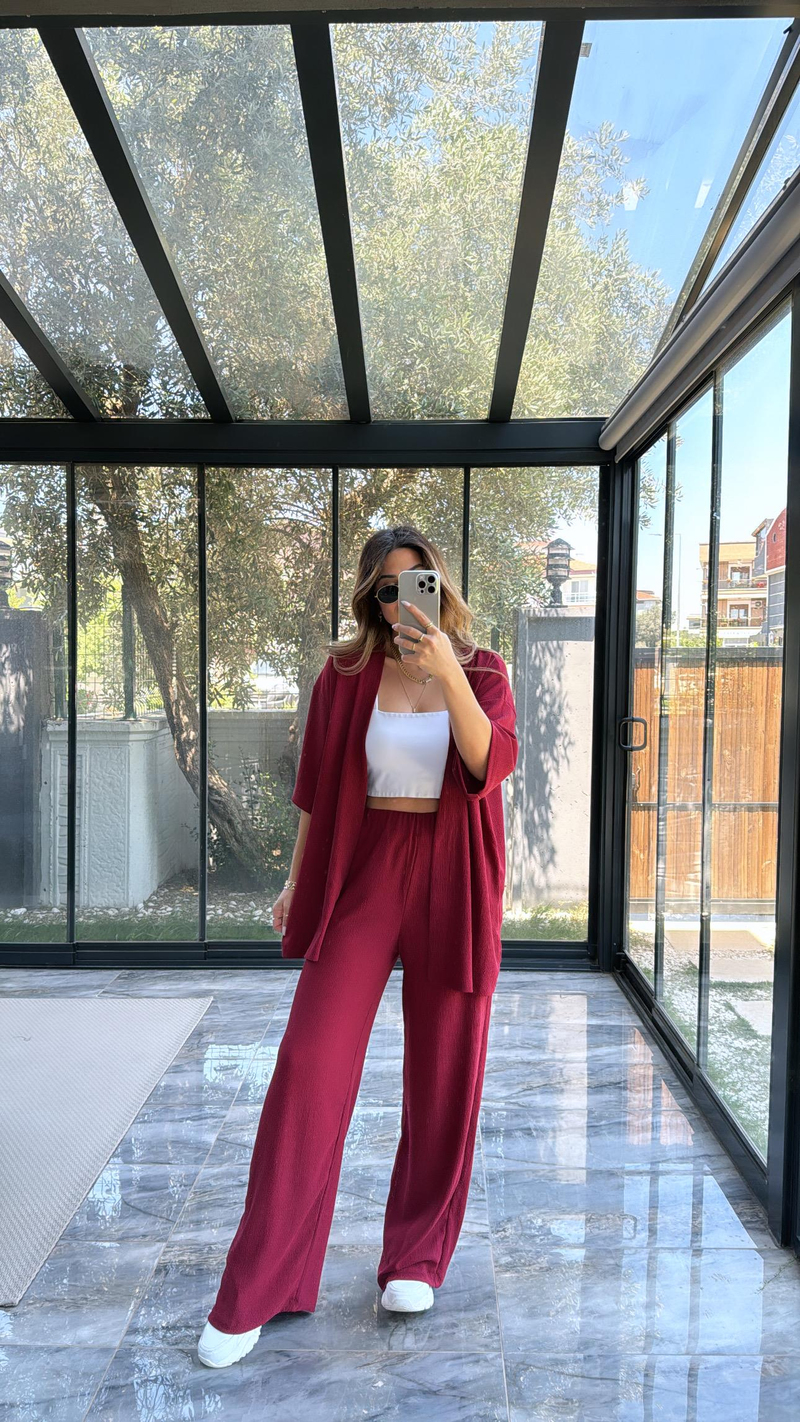 Bordo Ceketli Takım