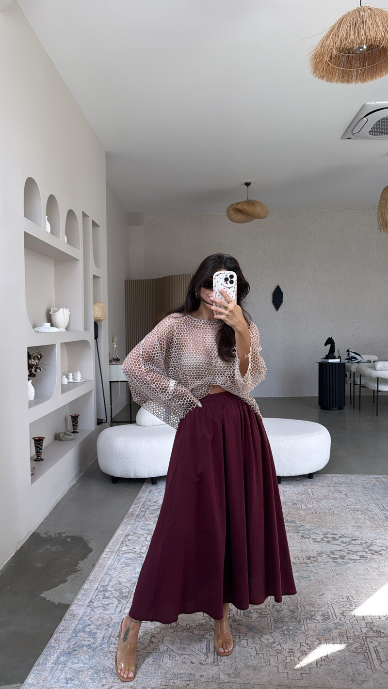 Bordo Tensel Maxi Etek