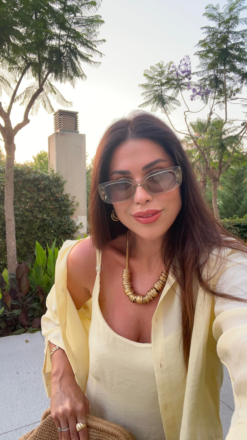 Butter Yellow Gömlekli Askılı Tensel Elbise