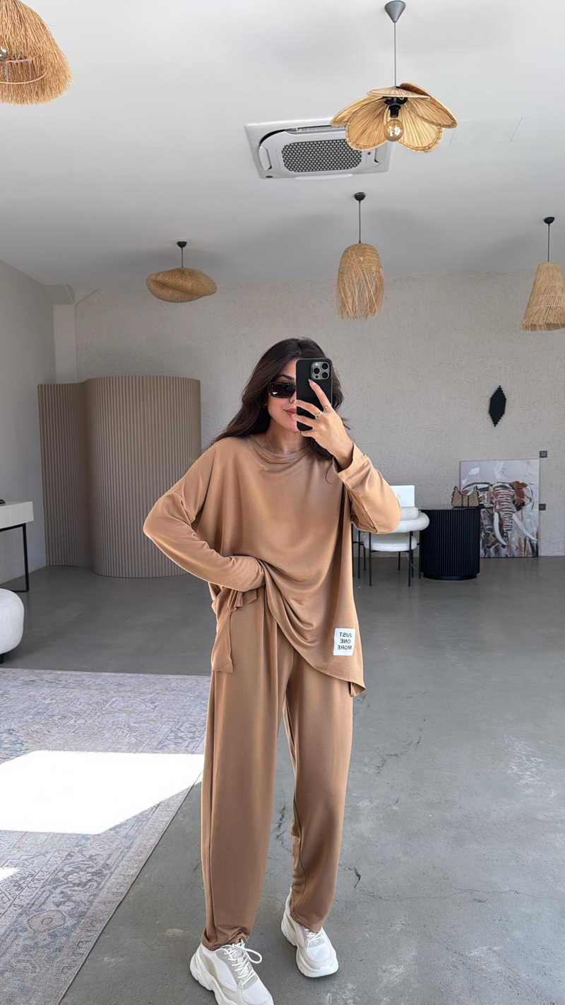 Camel Etiket Detay Lazer Kesim Takım
