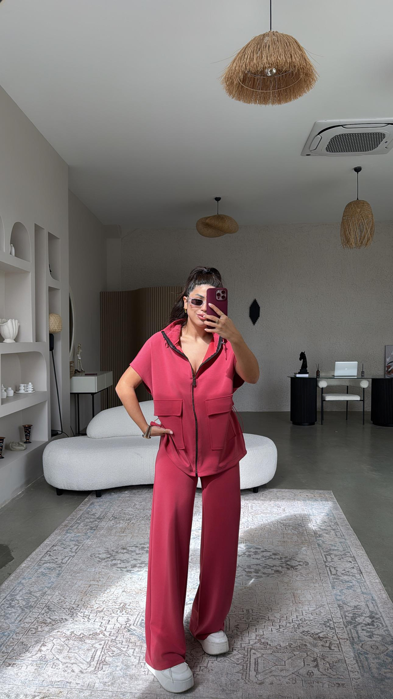 Coral Premium Yelekli Modal Takım