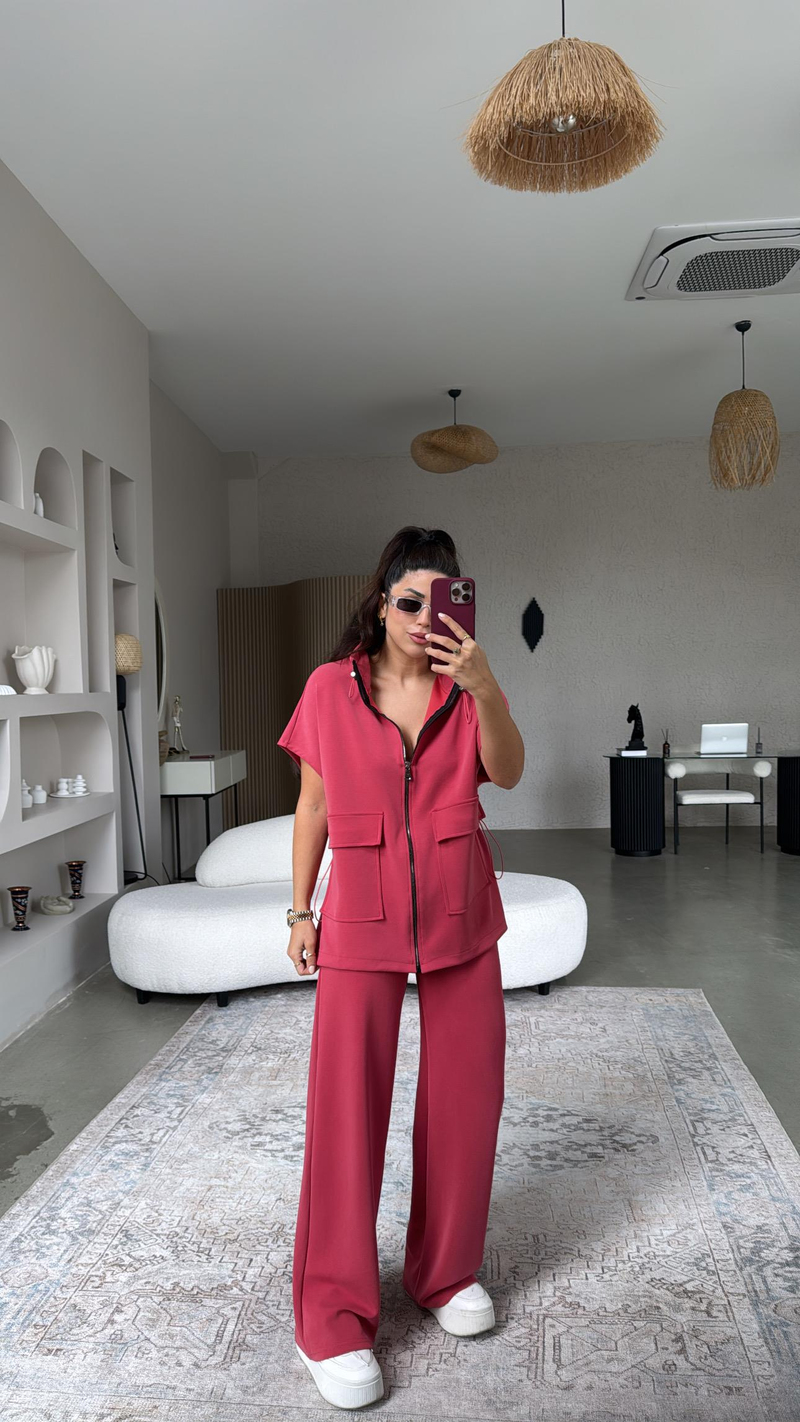 Coral Premium Yelekli Modal Takım