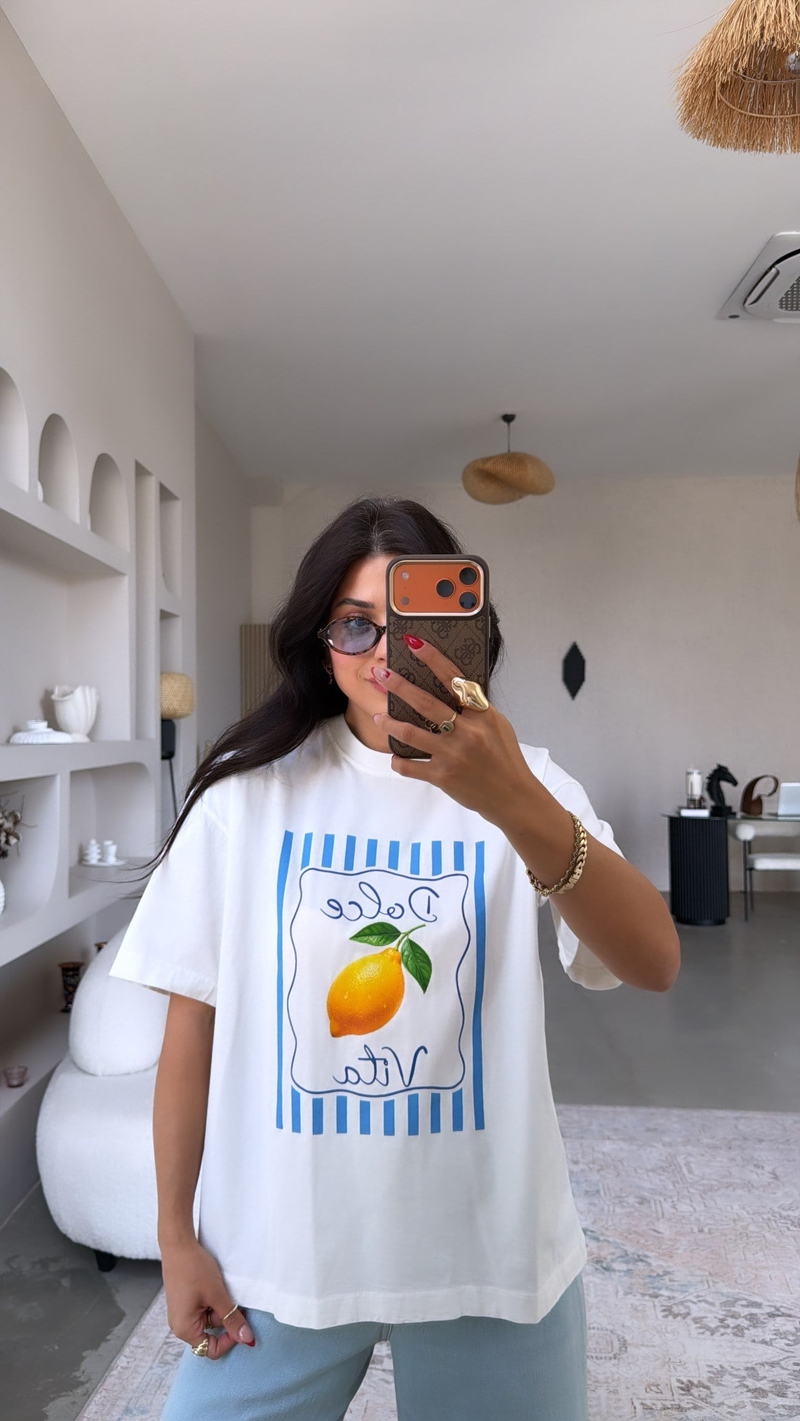 Dolce Vita Baskılı Pamuk Tshirt