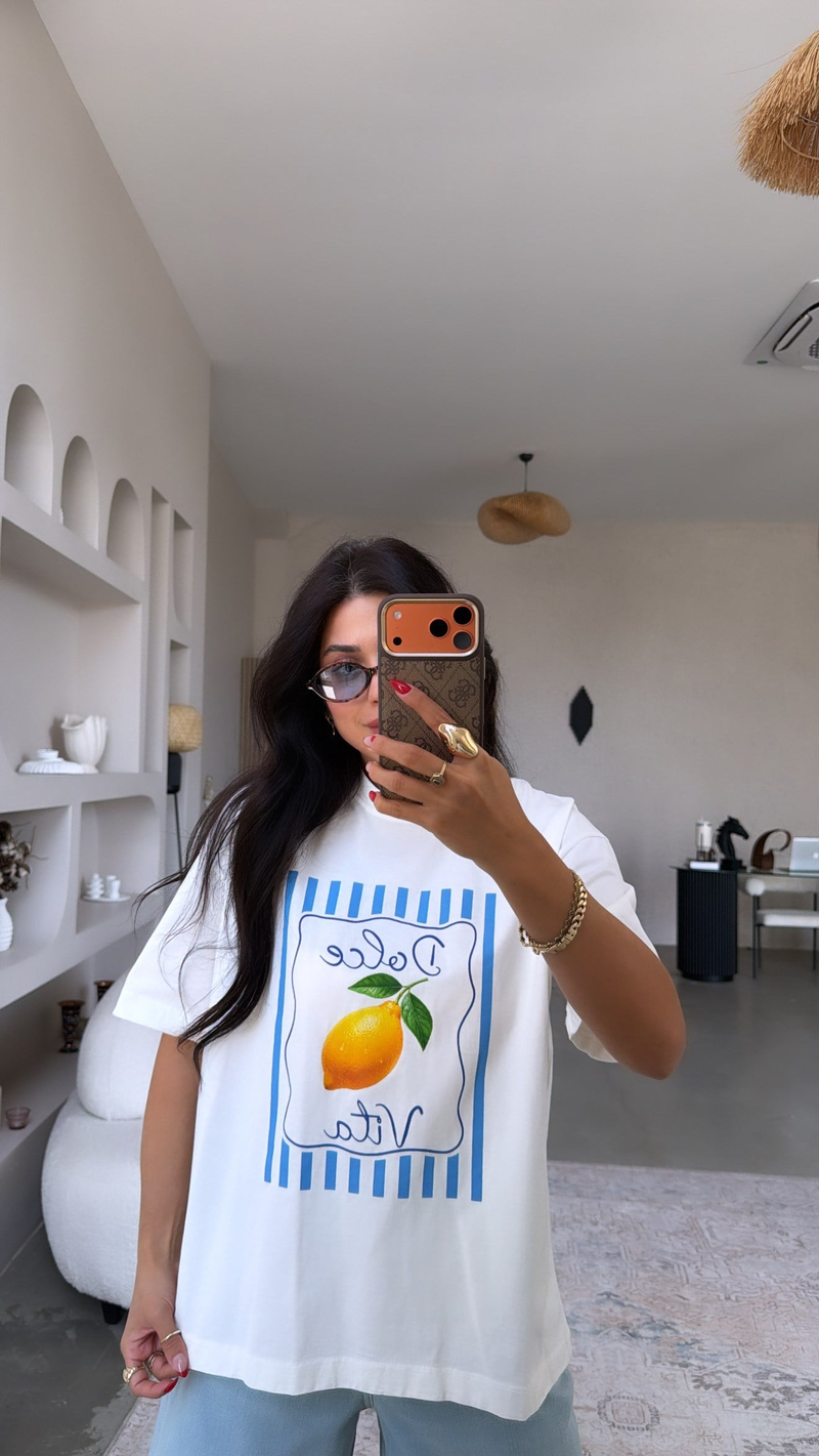 Dolce Vita Baskılı Pamuk Tshirt