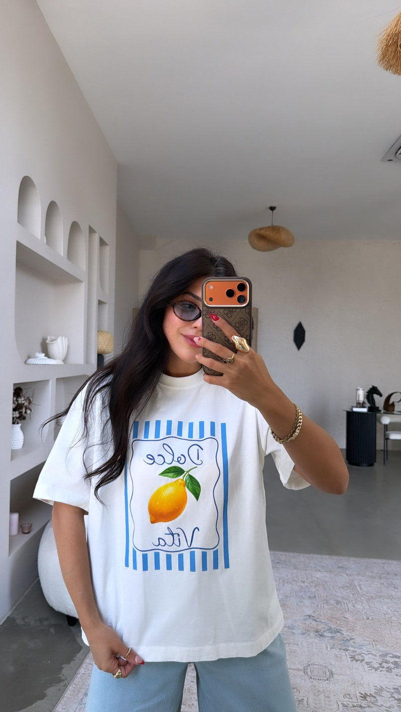 Dolce Vita Baskılı Pamuk Tshirt