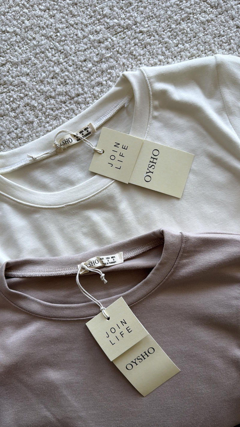 Ekru Oys Crop Tshirt