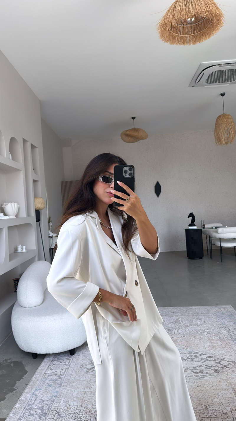 Fildişi Premium Ceket Pantolon Takım