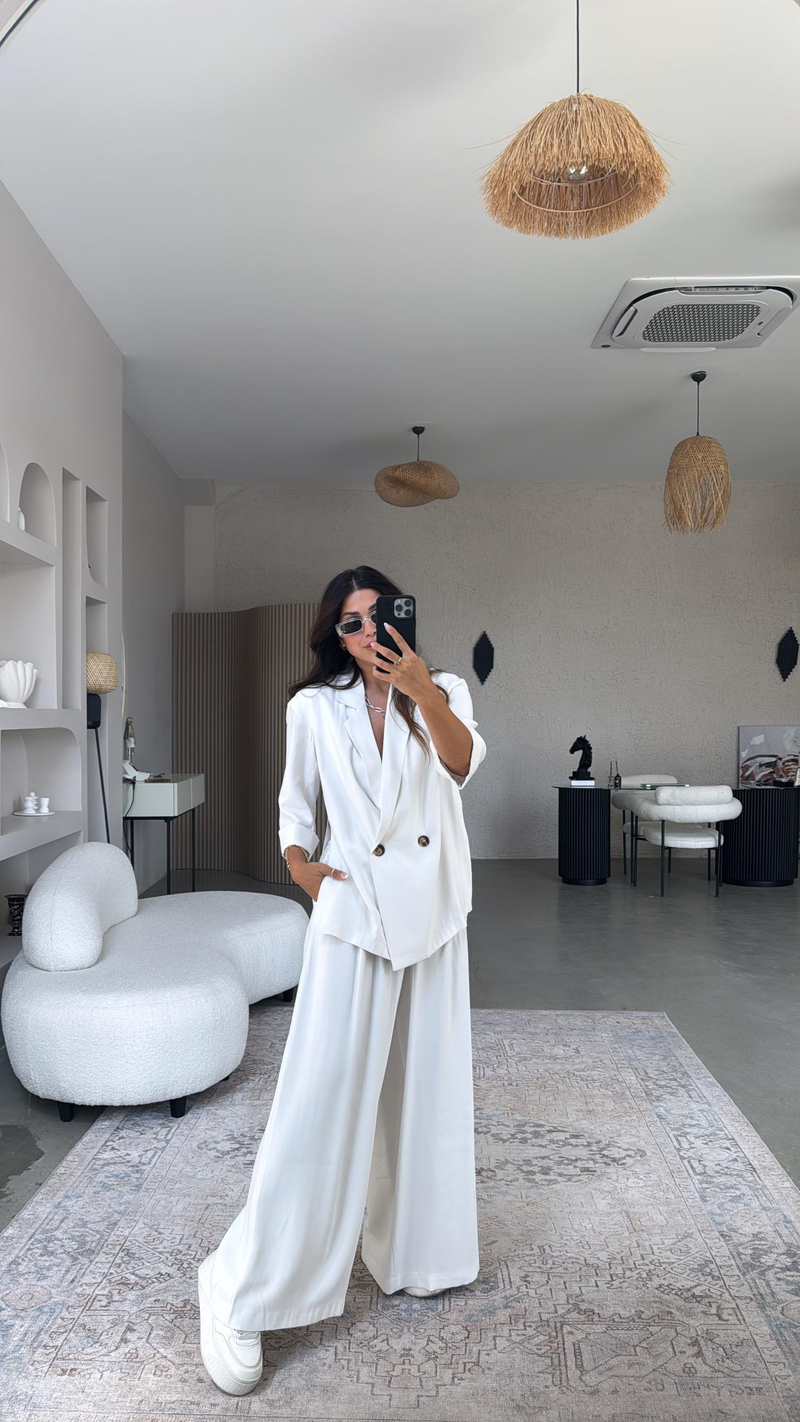 Fildişi Premium Ceket Pantolon Takım
